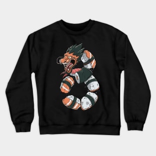 Taste the Adventure: Sushi Dragon Design Crewneck Sweatshirt